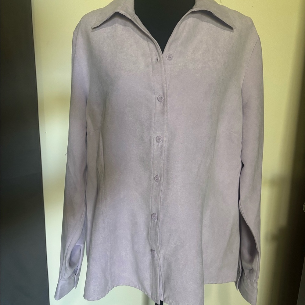 Lavender Button-Up Women's Top